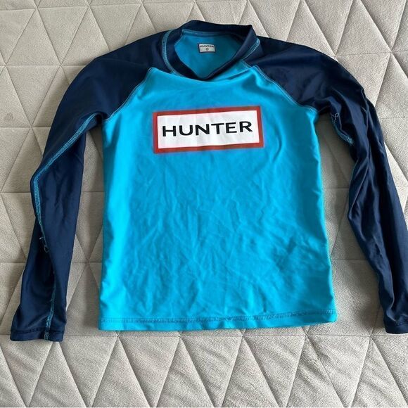 Hunter x Target Long Sleeve Swim Rashguard with Hunter Logo Blue Size Small - Picture 4 of 12
